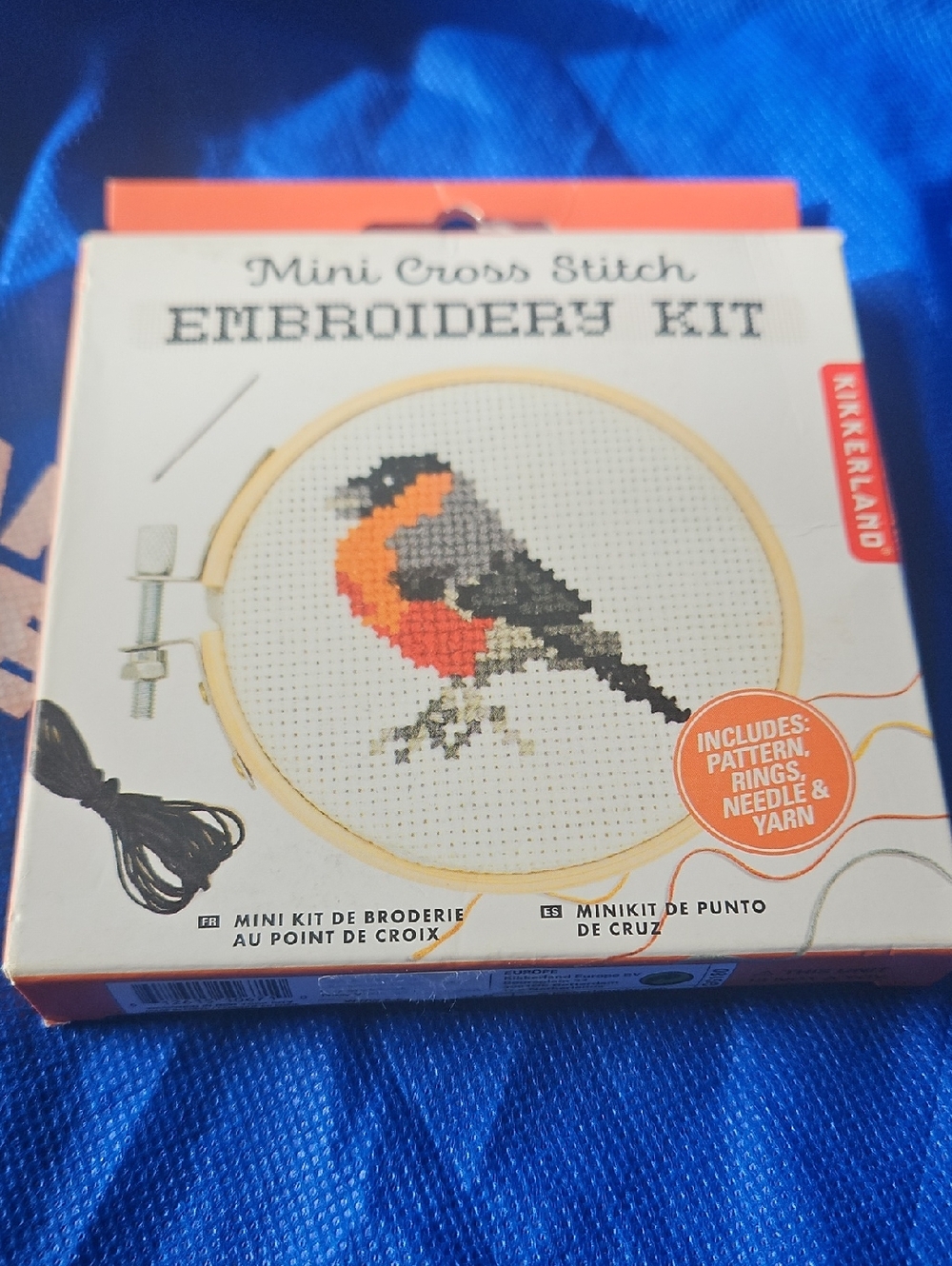 🌟3/$25🌟 Kikkerland Mini Cross Stitch Bird Embroidery Kit
